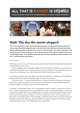 Mali: the Day the Music Stopped