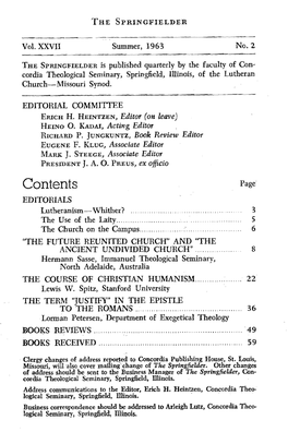 Contents Page