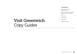 Visit Greenwich Copy Guides