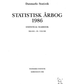 Statistisk Årbog 1986