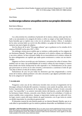 La Descarga Cubana: Una Pelea Contra Sus Propios Demonios