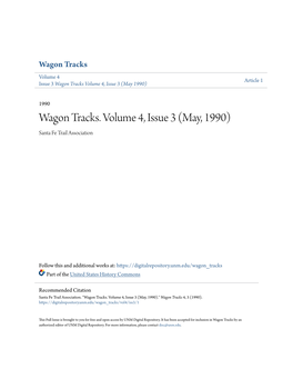 Wagon Tracks. Volume 4, Issue 3 (May, 1990) Santa Fe Trail Association