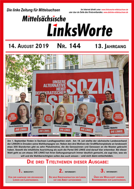 14. August 2019 Nr. 144 13. Jahrgang