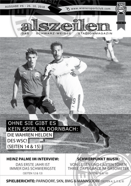 Ohne Sie Gibt Es Kein Spiel in Dornbach: Die Wahren Helden Des Wsc! (Seiten 14 &