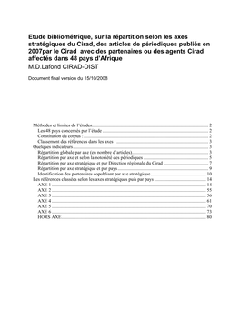 Les Rfrences Classes Selon Les Axes Stratgiques Puis Par Pays