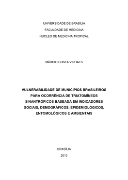 1.2. Epidemiologia Da Doença De Chagas...25