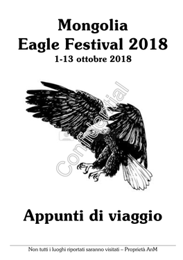 Qdv Estratto Mongolia Eagle.Doc Revisione N° 17