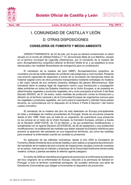 Boletín Oficial De Castilla Y León