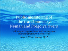 Neman and Pregolya Rivers Public Monitoring