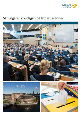 Så Fungerar Riksdagen På Lättläst Svenska 2 | Så Fungerar Riksdagen På Lättläst Svenska