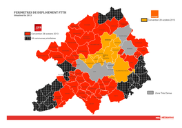 PERIMETRES DE DEPLOIEMENT FTTH HALLUIN Situation �In 2013 WERVICQ SUD BOUSBECQUE Convention 28 Octobre 2013