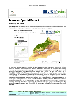 Morocco Special Report February 13, 2009