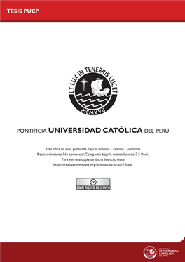 Pontificia Universidad Católica Del Perú Escuela De Graduados Maestría En Comunicaciones