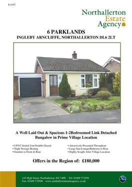 6 Parklands Ingleby Arncliffe, Northallerton Dl6 2Lt