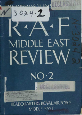 HEADO'jartepv) ROYAL AIR FORCE MIDDLE EA^T AMERICAN CONFIDENTIAL JANUARY-MARC -A­ MIDDLE EAST REVIEW NO2