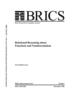 Relational Reasoning About Functions and Nondeterminism Basic Research in Computer Science