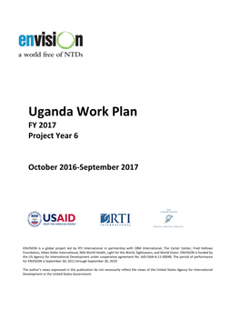 Uganda Work Plan FY 2017 Project Year 6