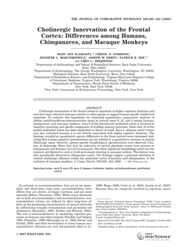 Differences Among Humans, Chimpanzees, and Macaque Monkeys