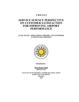 Service Science Perspective on Customer Satisfaction for Improving Airport Performance