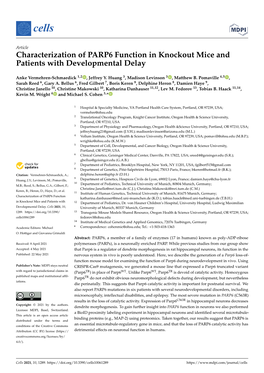 Characterization of PARP6 Function in Knockout Mice and Patients with Developmental Delay