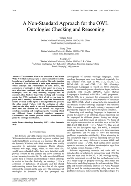 A Non-Standard Approach for the OWL Ontologies Checking and Reasoning