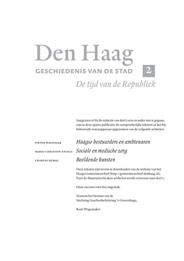 Den Haag Geschiedenis Van De Stad 2 De Tijd Van De Republiek