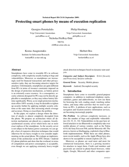 Protecting Smart Phones by Means of Execution Replication