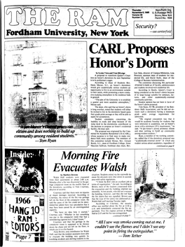 CARL Proposes Honor's Dorm