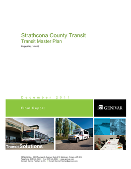 Transit Master Plan Project No