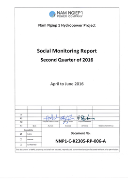 Social Monitoring Report Second Quarter of 2016