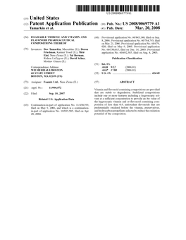 (12) Patent Application Publication (10) Pub. No.: US 2008/0069779 A1 Tamarkin Et Al