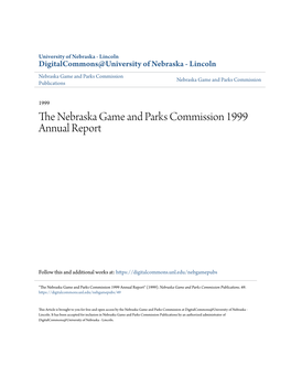 The Nebraska Game and Parks Commission 1999 Annual Report