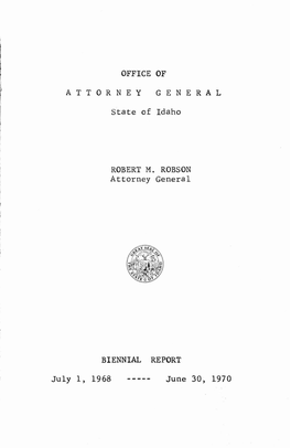 ROBERT M. ROBSON Attorney Genera 1
