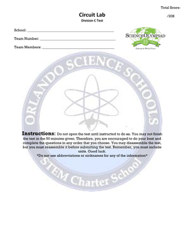 Circuit Lab /208 Division C Test