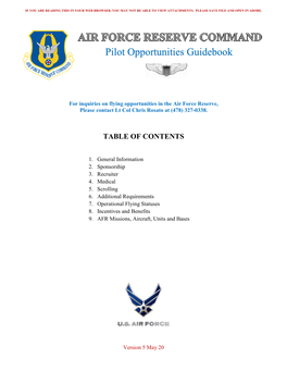 Pilot Opportunities Guidebook