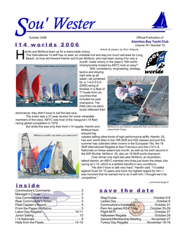 Save the Date Inside I14 Worlds 2006