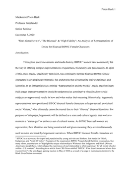 Queer Movements and Media History, BIPOC ​ Women Have Consistently Led ​ the Way in Offering Complex Representations of Queerness, Biseuxality and Pansexuality