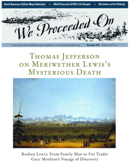 Thomas Jefferson on Meriwether Lewis's Mysterious Death