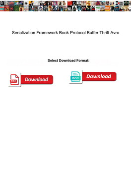 Serialization Framework Book Protocol Buffer Thrift Avro