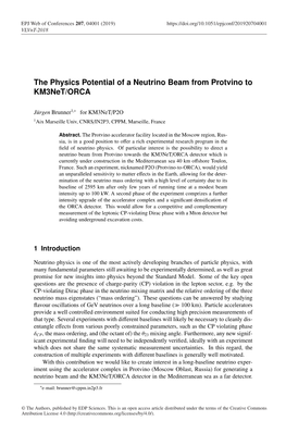 The Physics Potential of a Neutrino Beam from Protvino to Km3net/ORCA