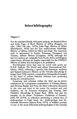 Select Bibliography