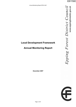 Annual Monitoring Report EFDC 2007