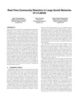 Real-Time Community Detection in Large Social Networks on a Laptop