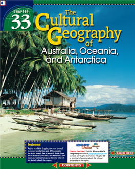 Chapter 33: the Cultural Geography of Australia, Oceania, and Antarctica