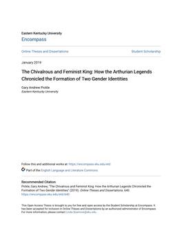 The Chivalrous and Feminist King: How the Arthurian Legends Chronicled the Formation of Two Gender Identities