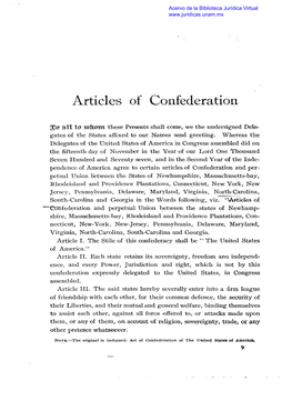 Articles of Confederation