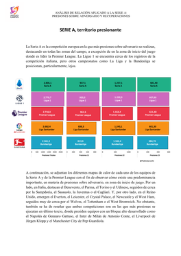 SERIE A, Territorio Presionante