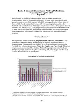 Racial and Economic Disparities on Pittsburgh's Northside