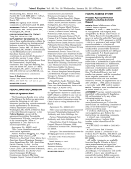 Federal Register/Vol. 80, No. 18/Wednesday, January 28, 2015/Notices