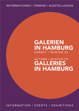 Galerien in Hamburg Galleries in Hamburg